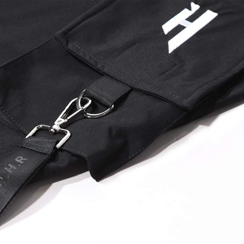 Pantalons Cargo Tech Noirs Chic