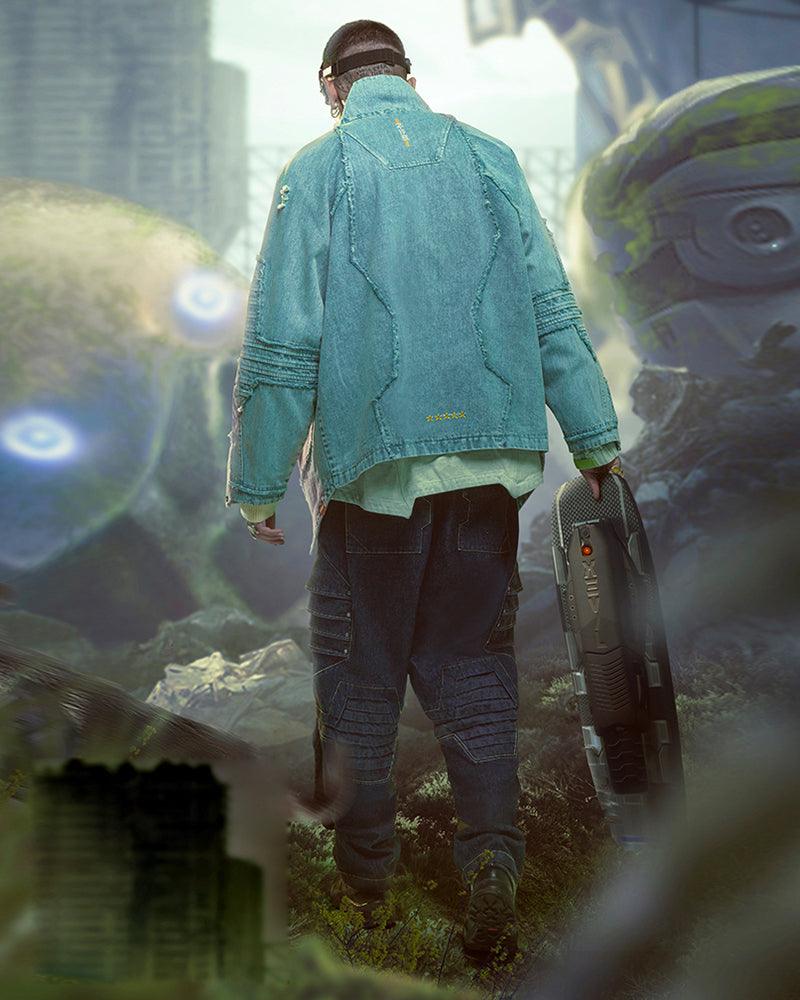 Veste en Jean Cyberpunk Audacieuse