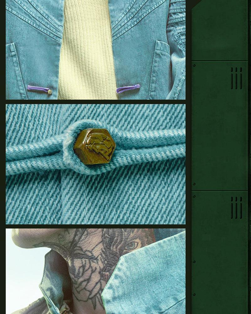 Veste en Jean Cyberpunk Audacieuse