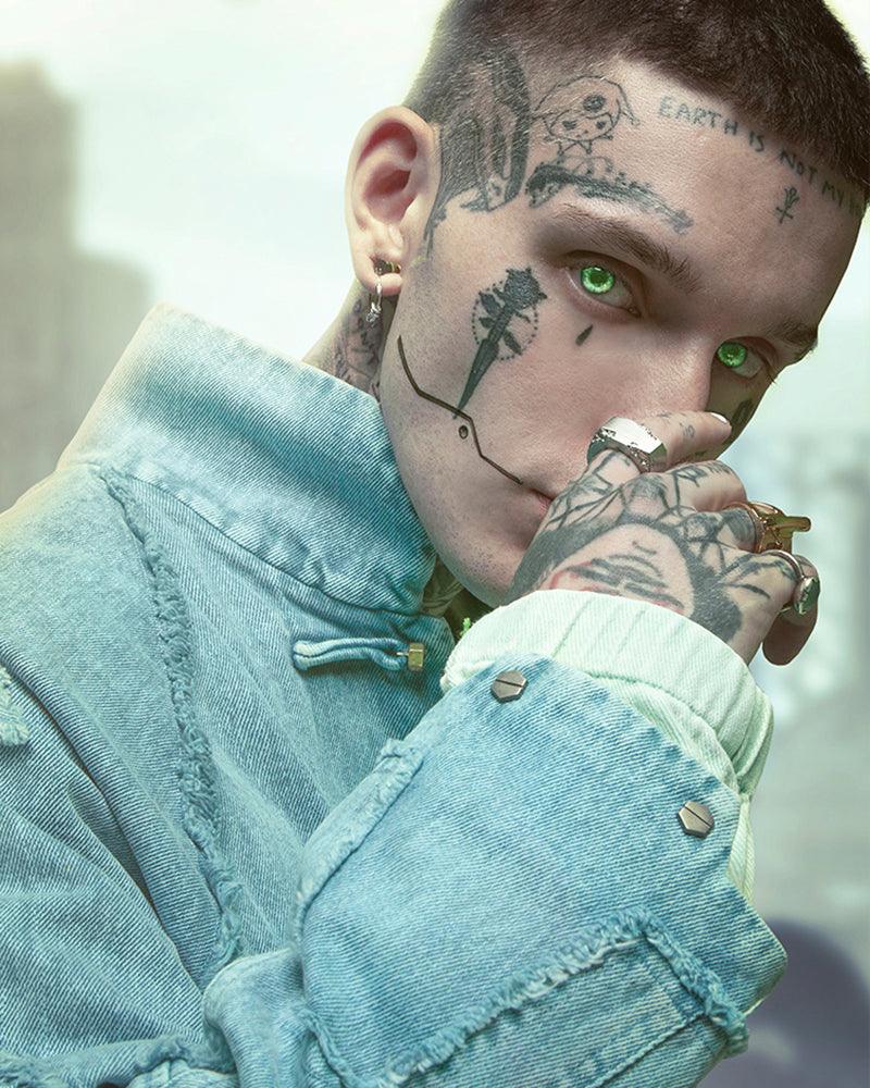 Veste en Jean Cyberpunk Audacieuse