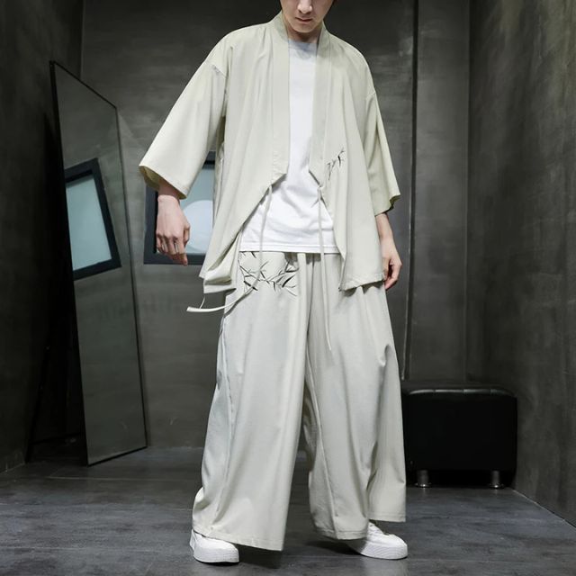 Ensemble Haori Japonais Élégant