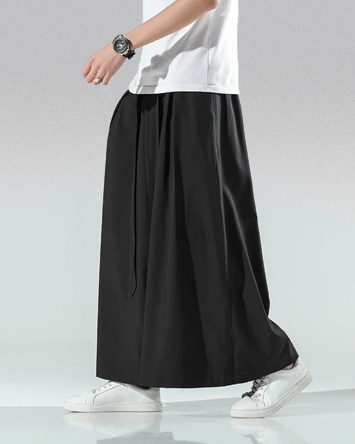 Pantalons larges japonais pour hommes élégants