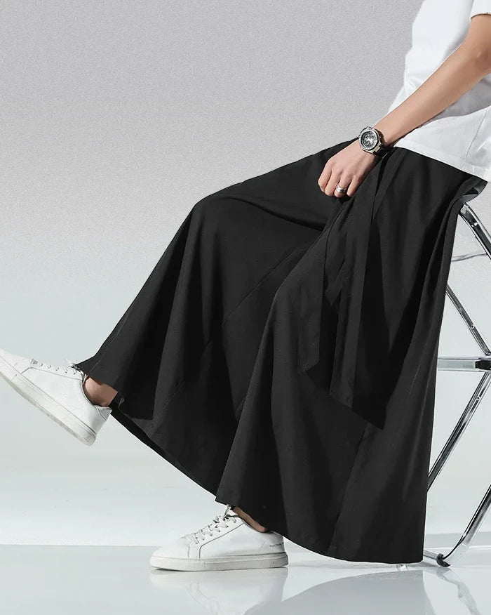 Pantalons larges japonais pour hommes élégants