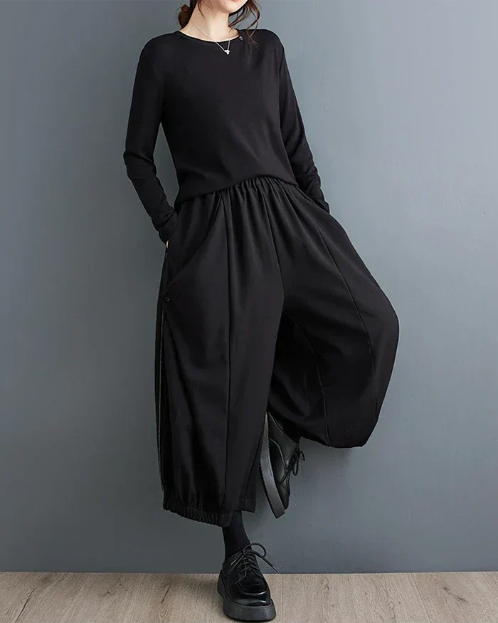 Pantalons larges japonais chics