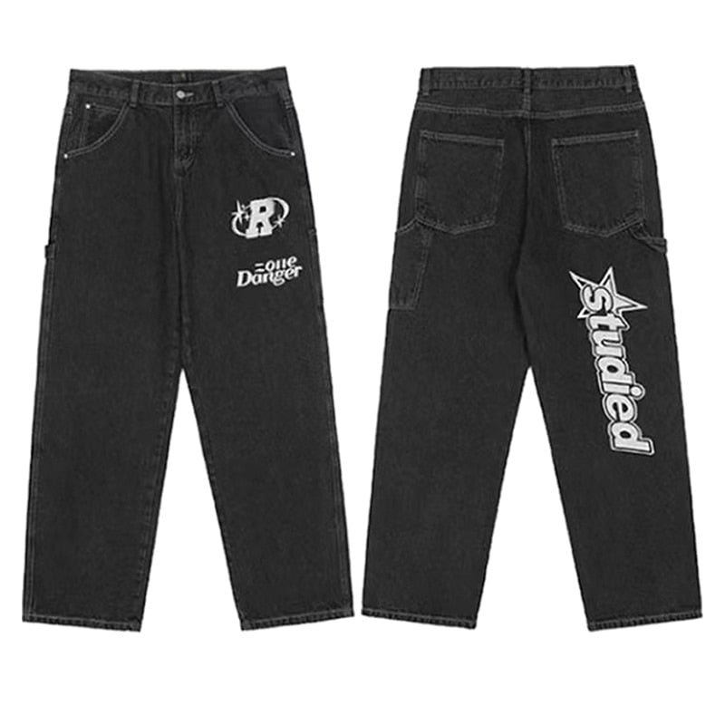 Jeans Cyber Y2K - streetwear - Jeans Baggy Cyber Y2K pour un Style Urbain Unique