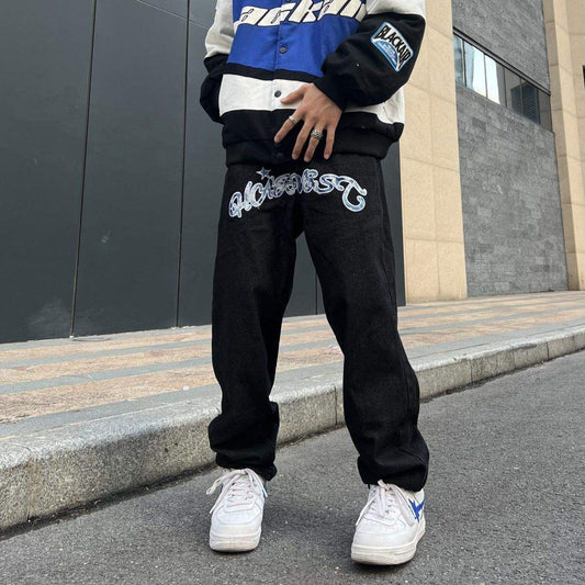 Jeans Graffiti - jeans y2k - Jeans Baggy Graffiti pour un Style Streetwear Authentique