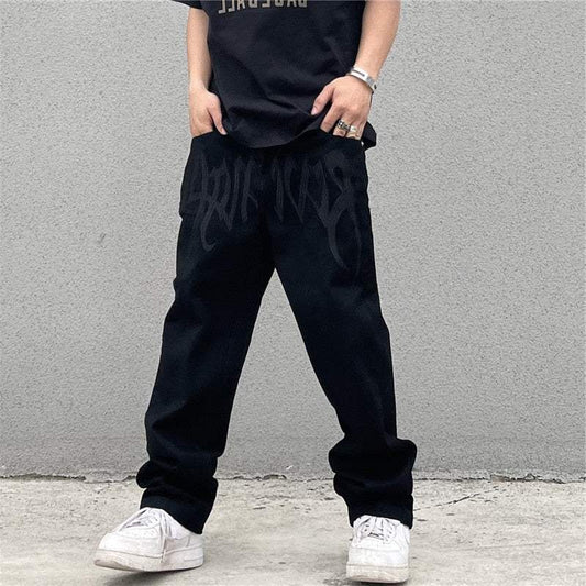 Jeans noirs personnalisés - style streetwear - Jeans noirs personnalisés pour un look streetwear unique