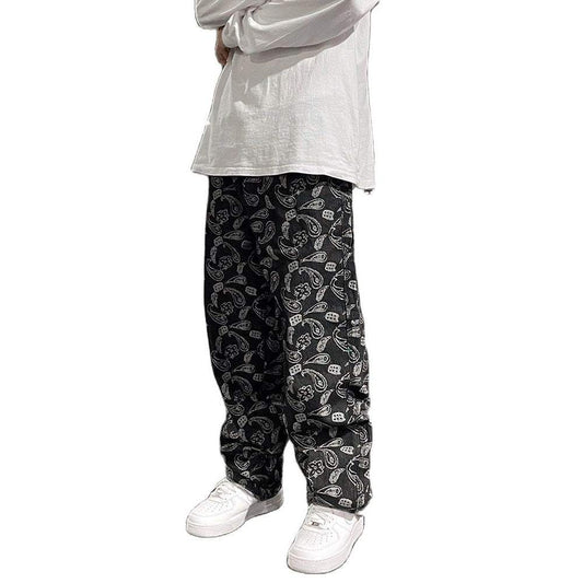 Jeans Paisley - jeans y2k - Jeans Paisley légers au style streetwear Y2K