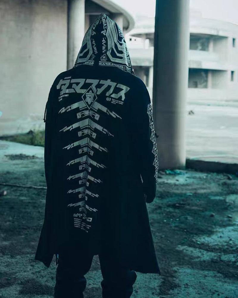 Manteau Long Sombre Avant-Garde