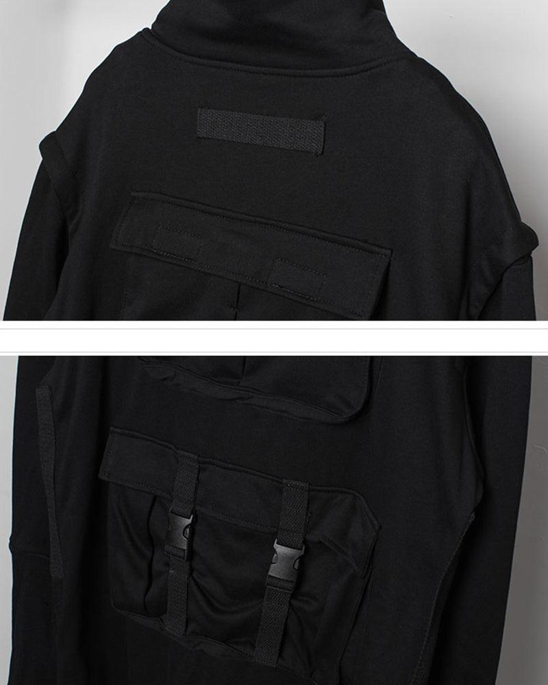 Manteau Cargo Urbain Polyvalent - manteau confortable - Manteau Cargo Urbain Noir et Futuriste