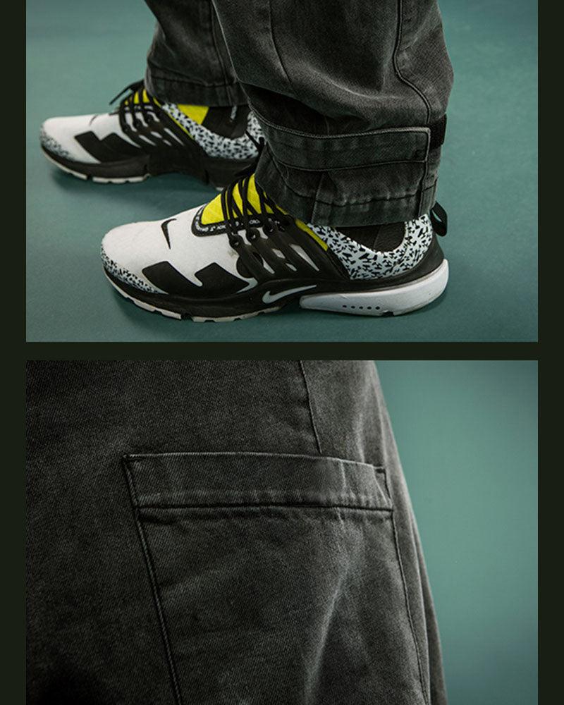 Pantalon Cargo Utilitaire Réfléchissant en Denim - réfléchissant - Pantalon Cargo Réfléchissant en Denim Gris Foncé