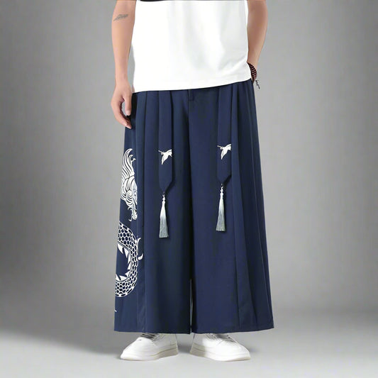 Pantalon de Guerrier Légendaire - pantalon hakama stylé - Pantalon de Guerrier Légendaire au style contemporain