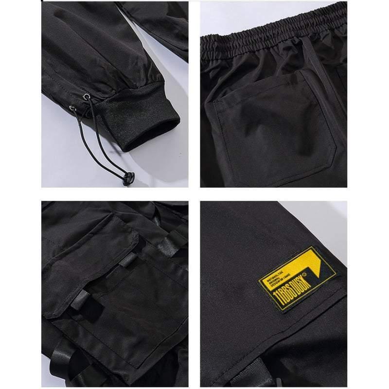 Pantalons Cargo Noirs Chic - pantalons cargo - Pantalons cargo noirs élégants pour un look urbain