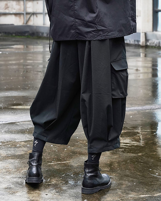 Pantalons Cargo Tactiques Noirs Élégants - pantalons techwear - Pantalons Cargo Tactiques Noirs au Style Japonais