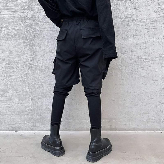 Pantalons Cargo Tech Noirs Chic - pantalons hip hop - Pantalons Cargo Tech Noirs pour Aventures Urbaines