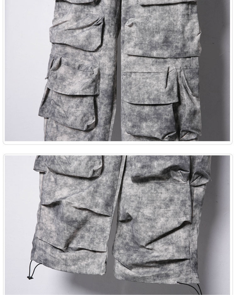 Pantalons Cargo Tie-Dye Chic - pantalons utilitaires - Pantalons Cargo Tie-Dye pour une Touche d'Aventure