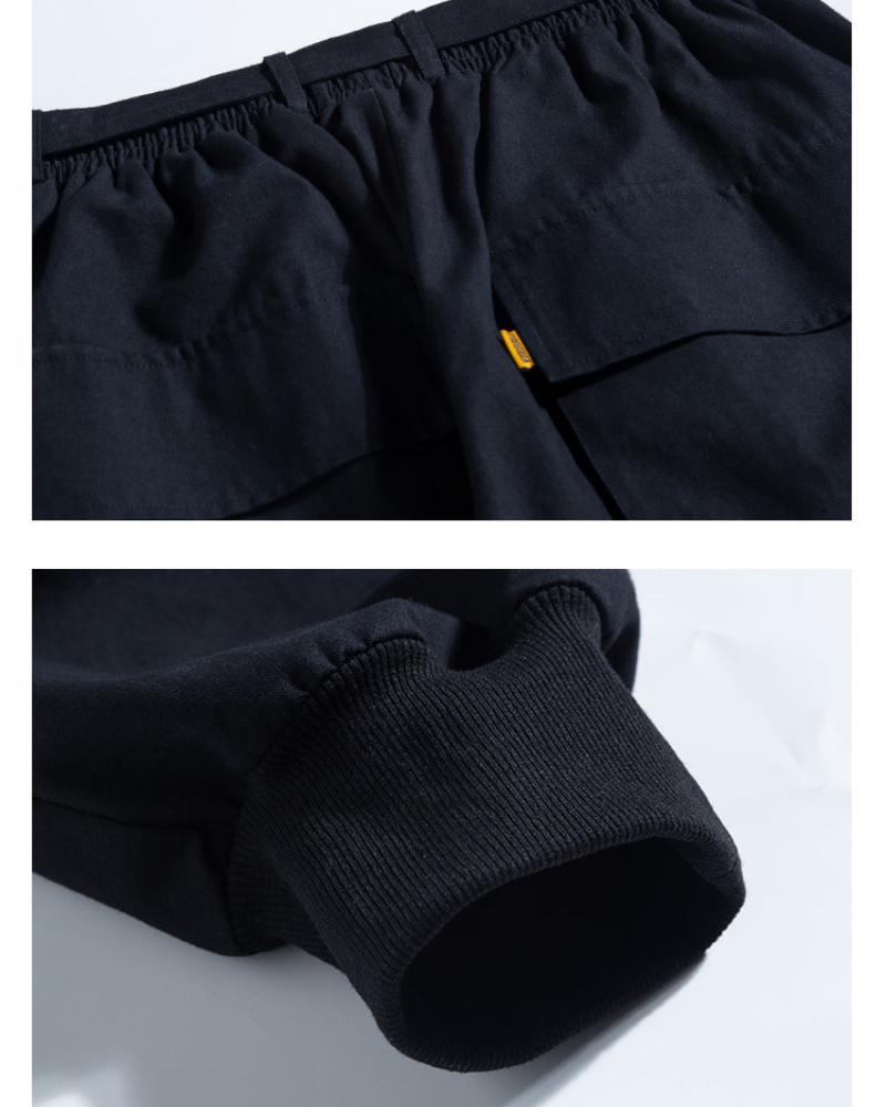 Pantalons Cargo Urbains Chic - pantalons cargo - Pantalons Cargo Noirs à la Coupe Décontractée