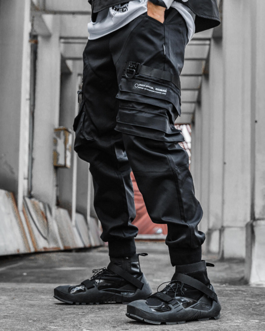 Pantalons Cargo Utilitaires Stealth - pantalons pour aventuriers - Pantalons Cargo Utilitaires en Noir pour Aventuriers