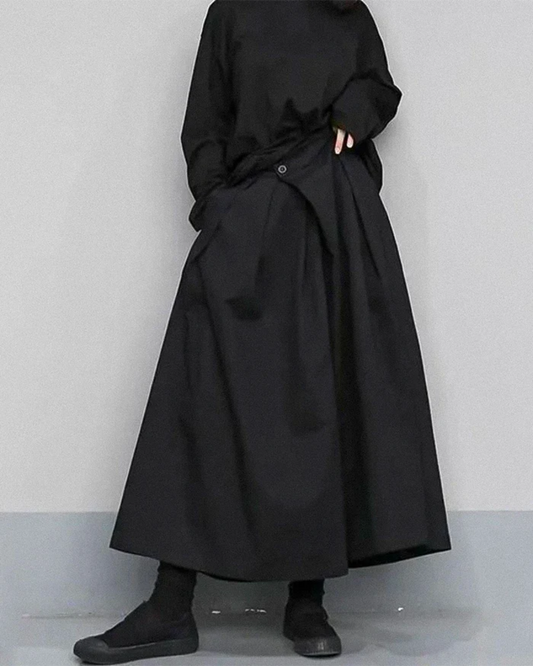 Pantalons Croisés à Jambes Larges Tendance - pantalons hakama - Pantalons Croisés à Jambes Larges pour un Style Tendance