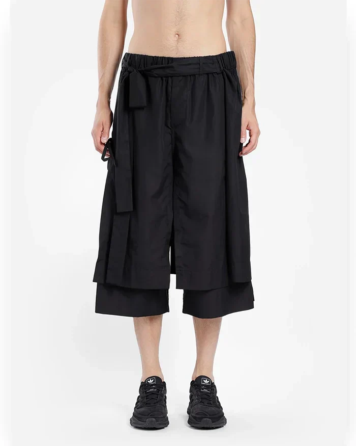 Pantalons Hakama Courts Élégants pour Hommes - pantalons élégants pour hommes - Pantalons Hakama Courts Élégants pour un Confort Optimal