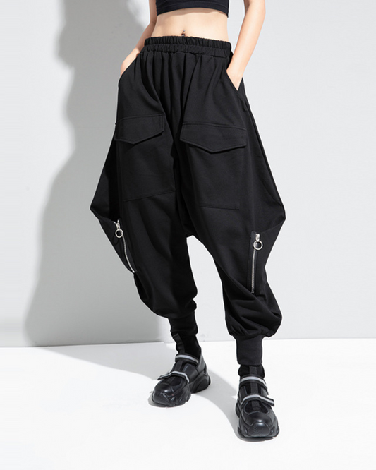 Pantalons Hakama à Jambe Large Stylés - pantalons techwear - Pantalons Hakama à Jambe Large Élégants et Confortables