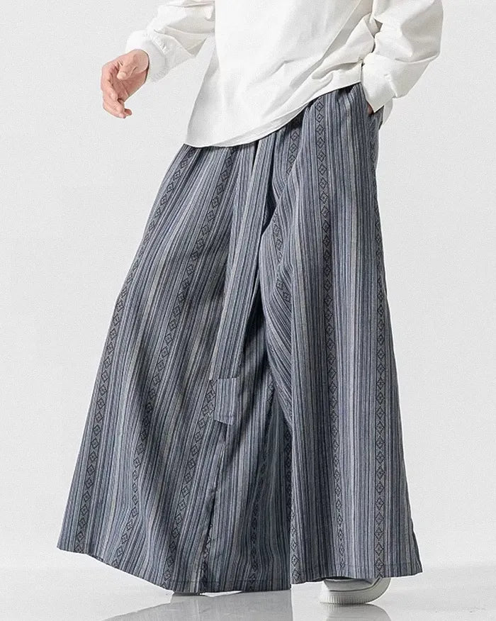 Pantalons Japonais Amples Chic - pantalons chic - Pantalons Japonais Amples avec Coupe Décontractée