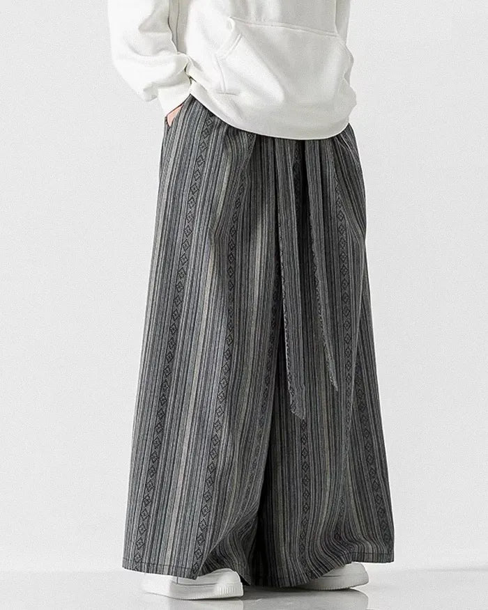 Pantalons Japonais Amples Chic - silhouette à jambes larges - Pantalons Japonais Amples avec Coupe Décontractée