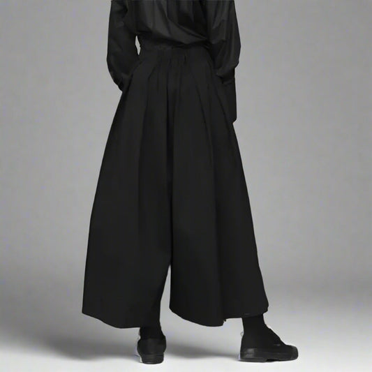 Pantalons larges chic sans effort - pantalons unisexes - Pantalons larges chic taille haute pour un style moderne