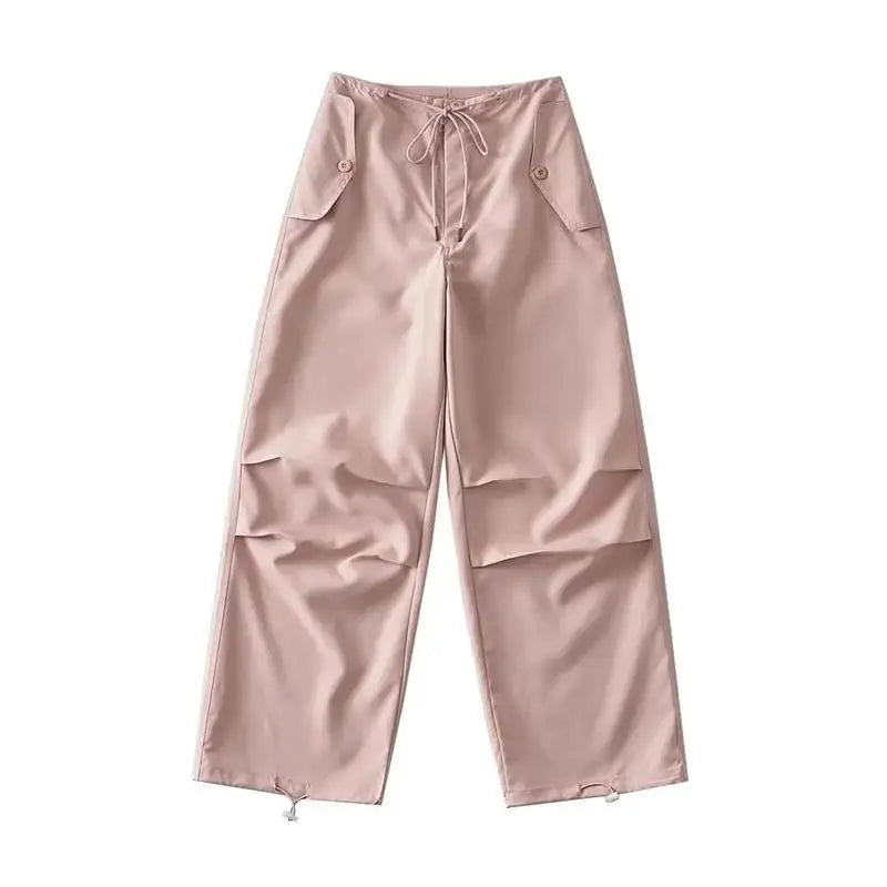 Pantalons Parachute Roses - pantalons - Pantalons Parachute Roses Y2K pour un style unique