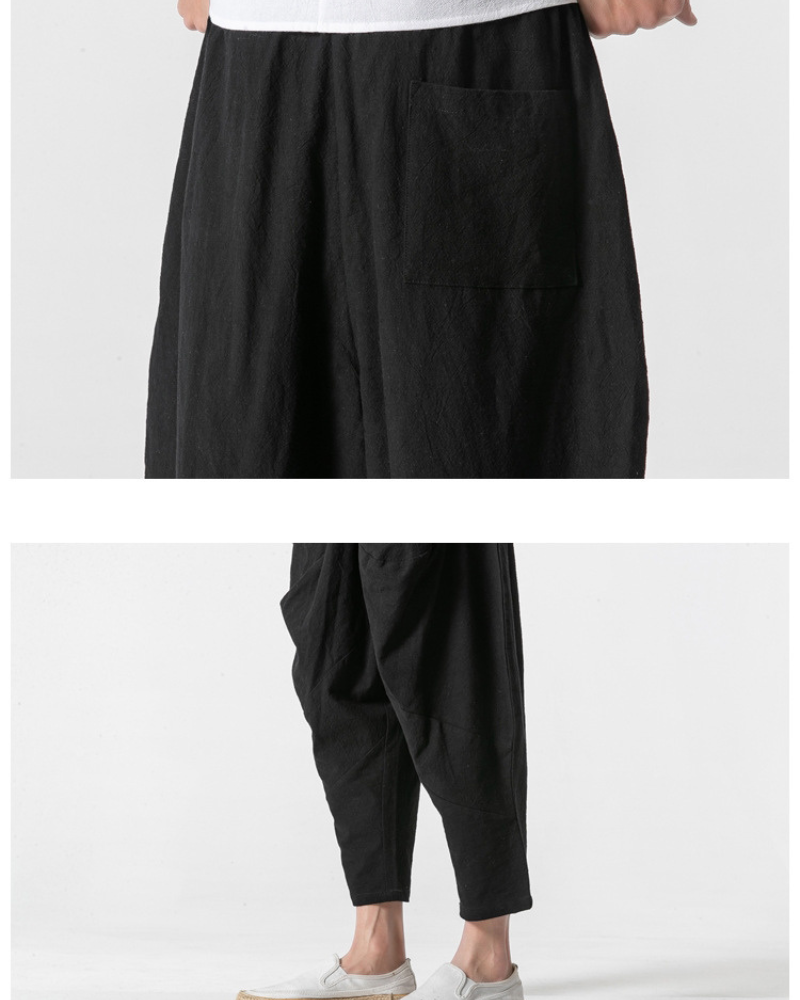 Pantalons Urbains Amples Chic - pantalons hakama - Pantalons Amples Chic Techwear pour un Style Urbain