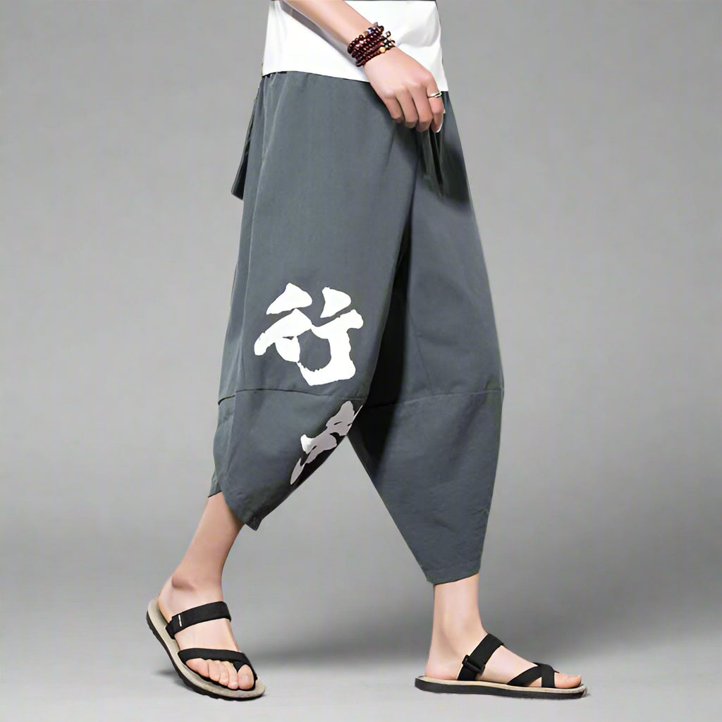 Pantalons Urbains de Style Tokyo - mode japonaise - Pantalons Hakama Streetwear au Style Tokyo