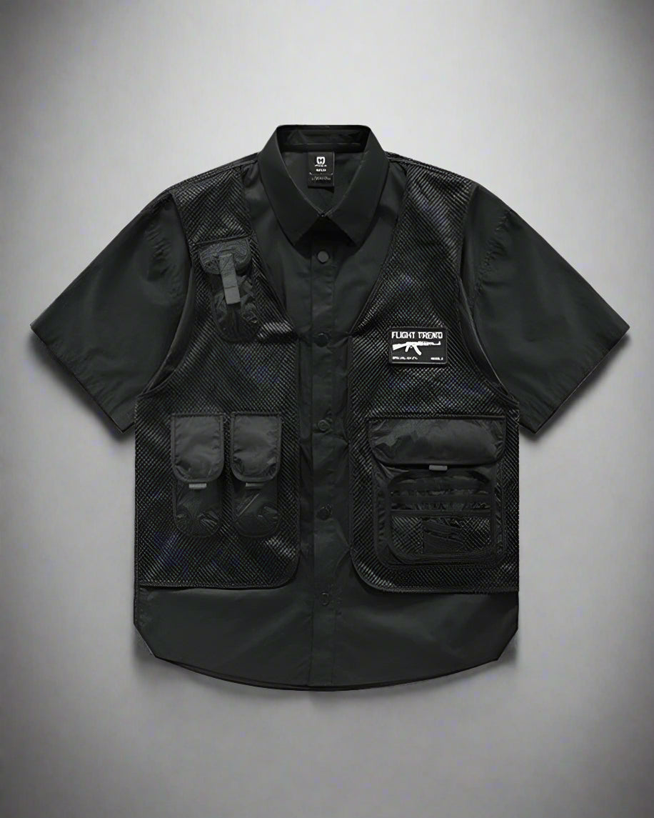 Chemise Haut Superposé Noir Chic