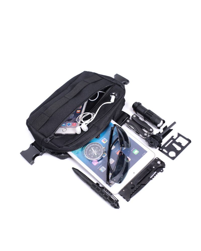 Sac à dos en maille stylé avec fermeture éclair - sac techwear