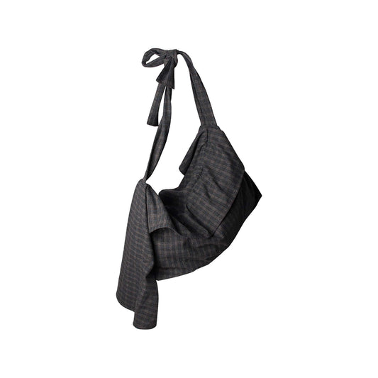 Sac Hobo en Laine à Carreaux Élégant - sac à bretelle réglable - Sac Hobo en Laine à Carreaux pour un Style Élégant