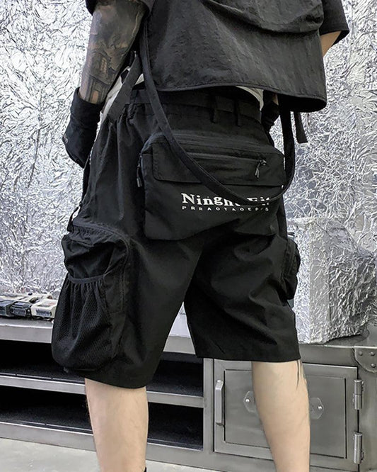 Shorts à Dos de Transport Polyvalents - shorts techwear - Shorts Cargo Techwear : Style Urbain et Fonctionnalité