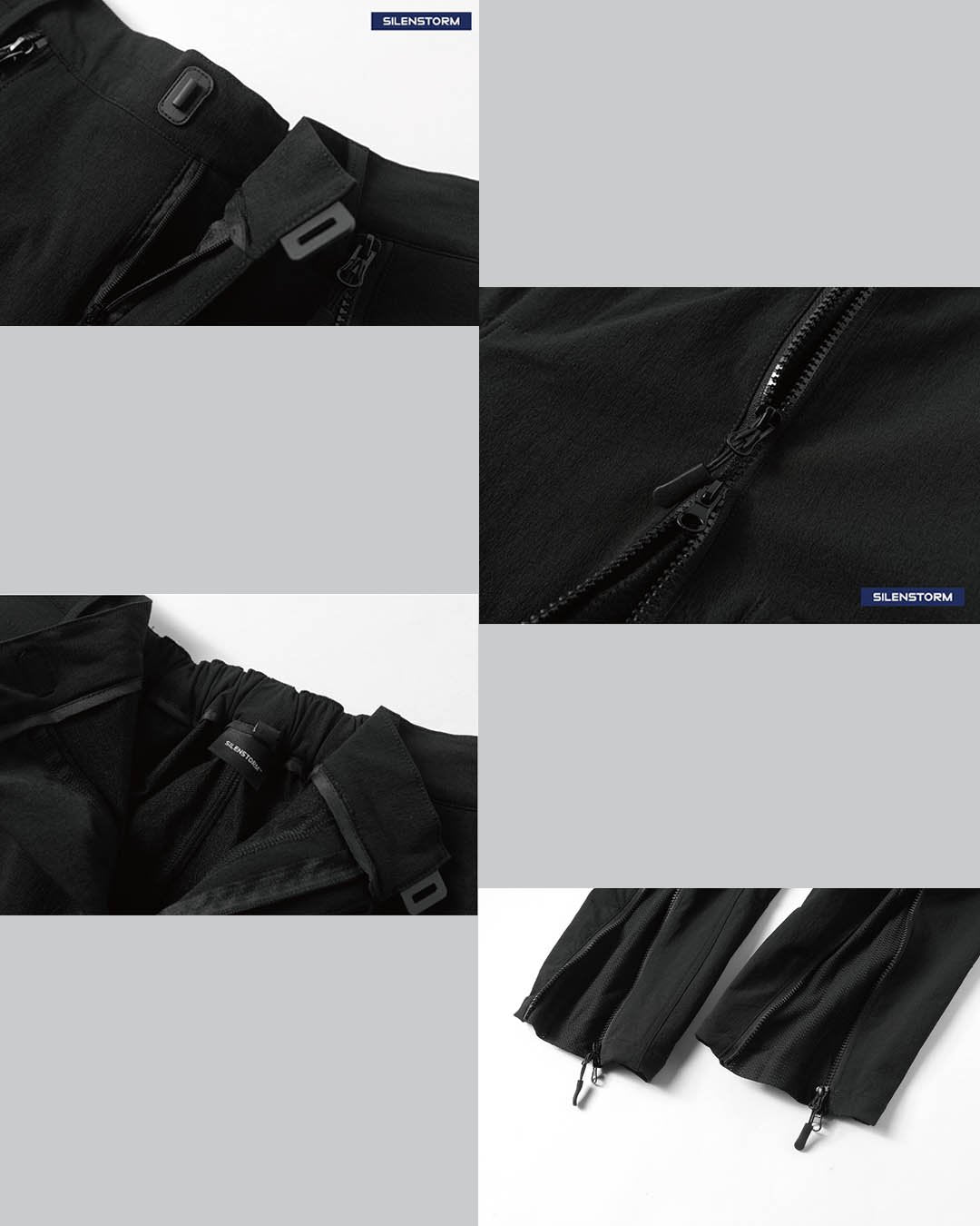 Pantalons de polyvalence zippés