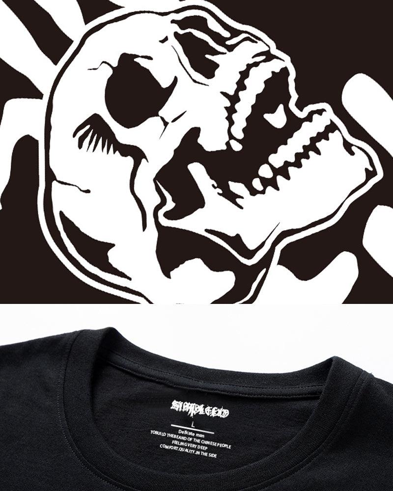 T-shirt Graphique Crâne Rebelle