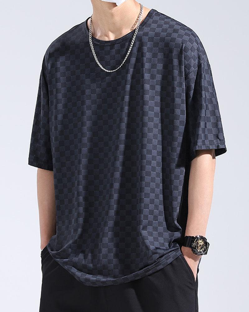 Haut d'été à motif damier élégant