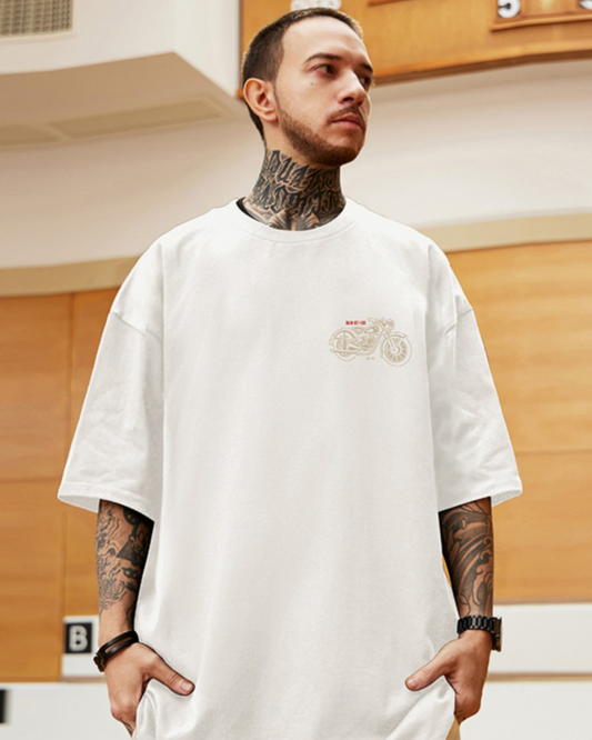 T-shirt Biker Oversized Audacieux - t-shirt - T-shirt oversized biker confortable et stylé