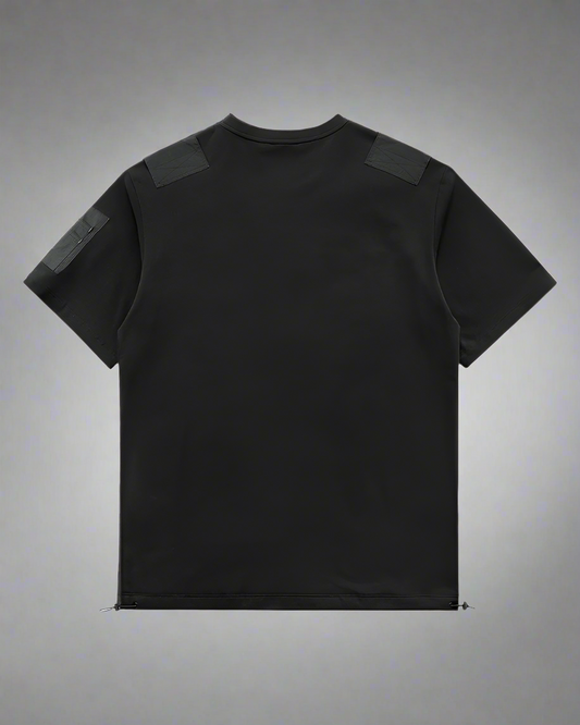T-shirt Poche Adaptatif pour Tous - t-shirt cyberpunk - T-shirt Poche Adaptatif Noir au Style Techwear