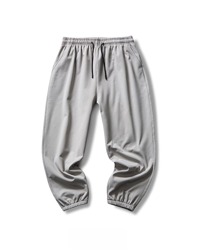 Joggers en Soie Noire Élégants