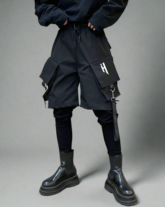 Pantalon Cargo Techwear Faux en Deux Pièces