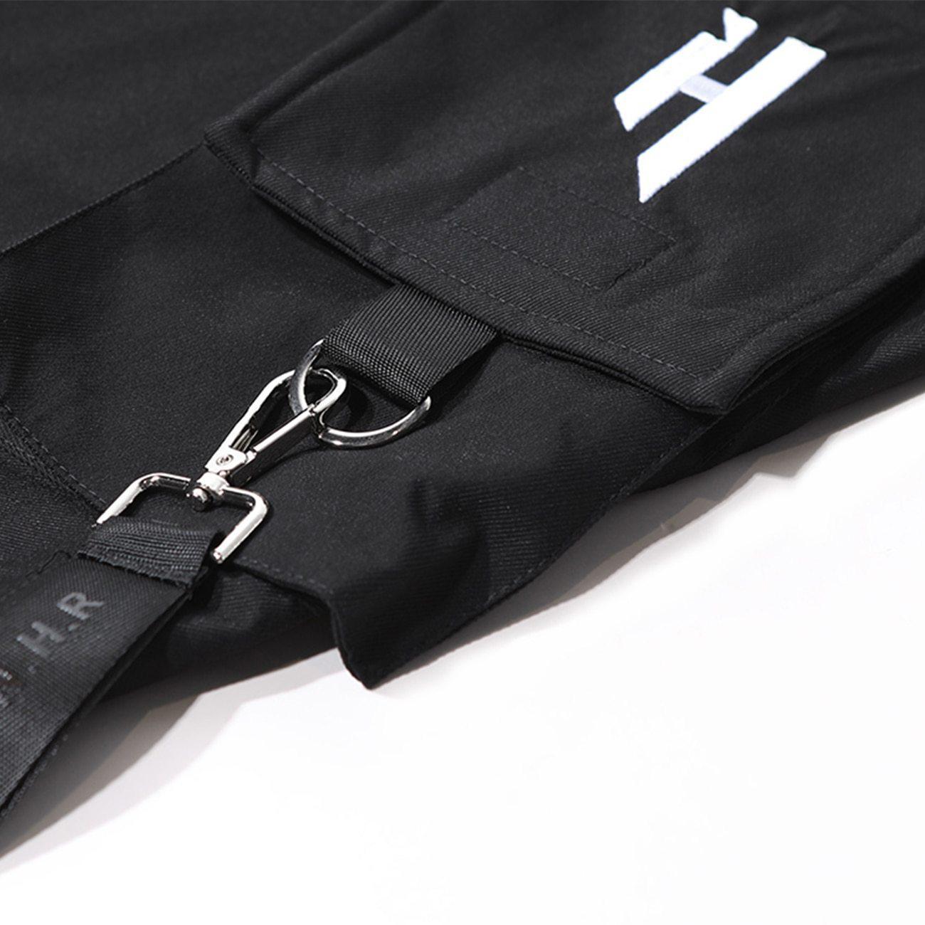 Pantalon Cargo Techwear Faux en Deux Pièces