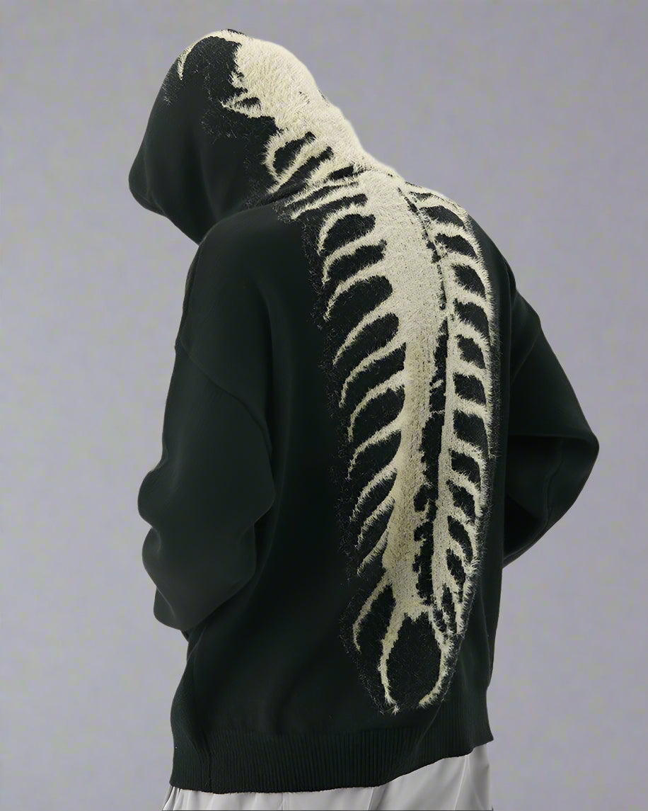 Sweat à capuche crâne urbain audacieux