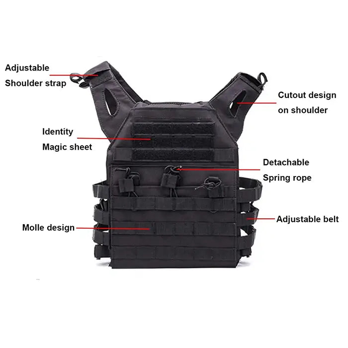 Ultimate Tactical Battle Rig - gilet résistant aux intempéries - Gilet tactique urbain durable avec système Molle
