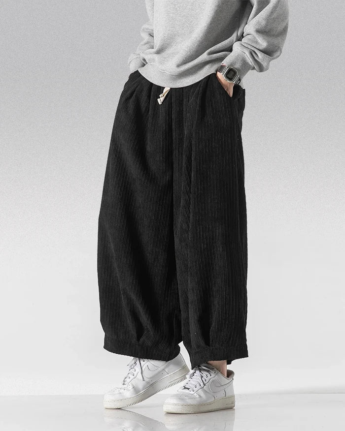 Pantalons Hakama en Velours Luxe