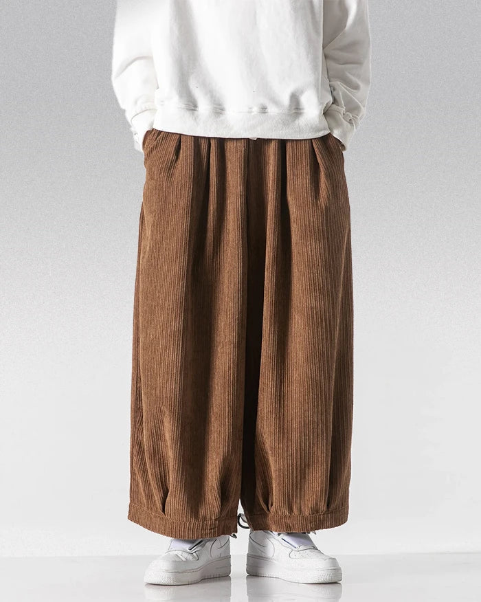 Pantalons Hakama en Velours Luxe