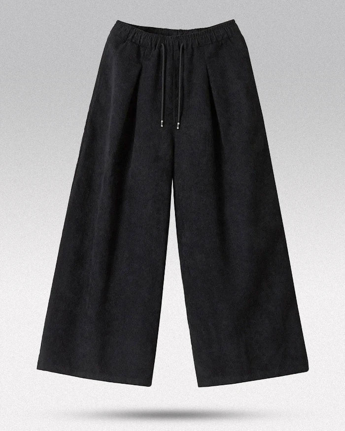 Pantalons Large en Velours Luxueux