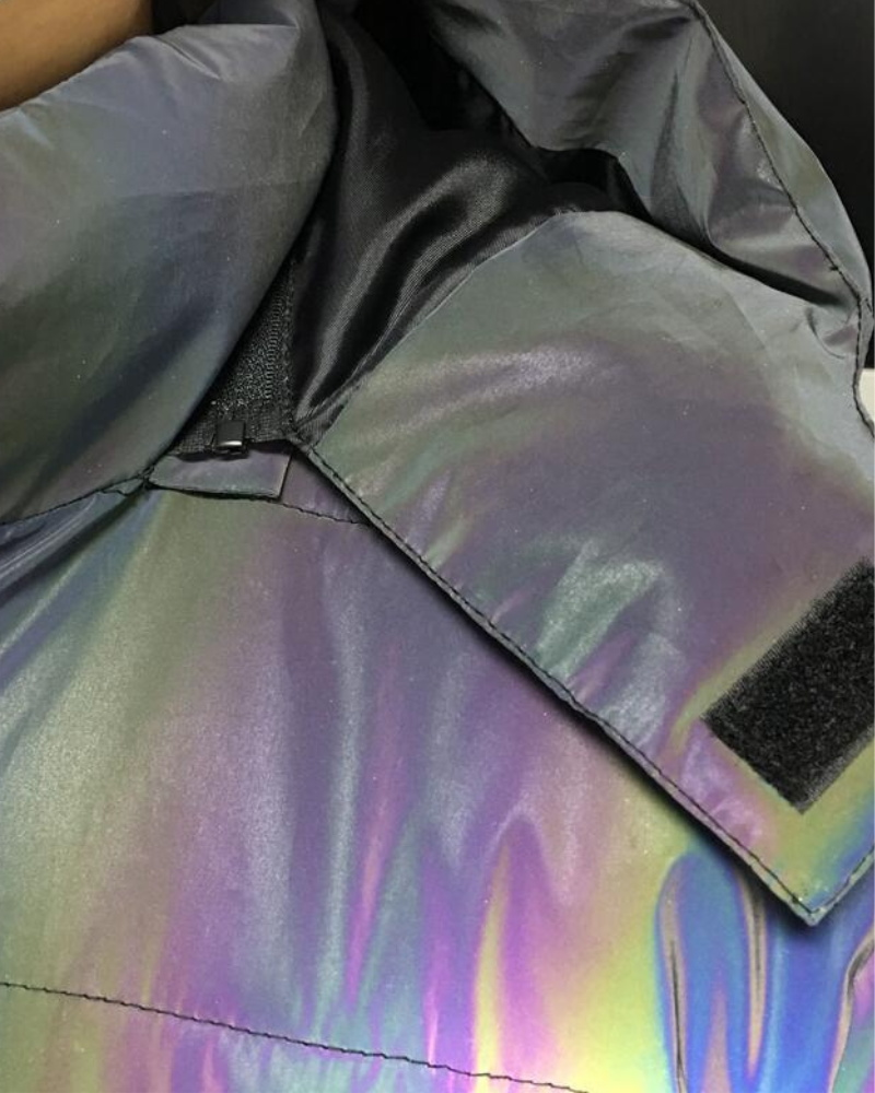 Veste d'Hiver Réfléchissante Intelligente - esthétique cyberpunk - Veste d'Hiver Réfléchissante : Style et Confort Réunis