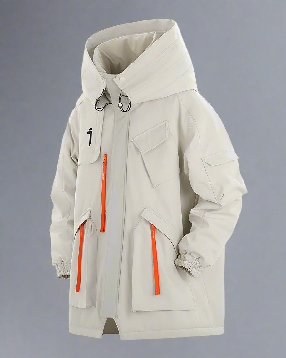 Veste d'hiver urbaine toutes saisons - vêtement fonctionnel hiver - Veste d'hiver urbaine techwear pour un style moderne